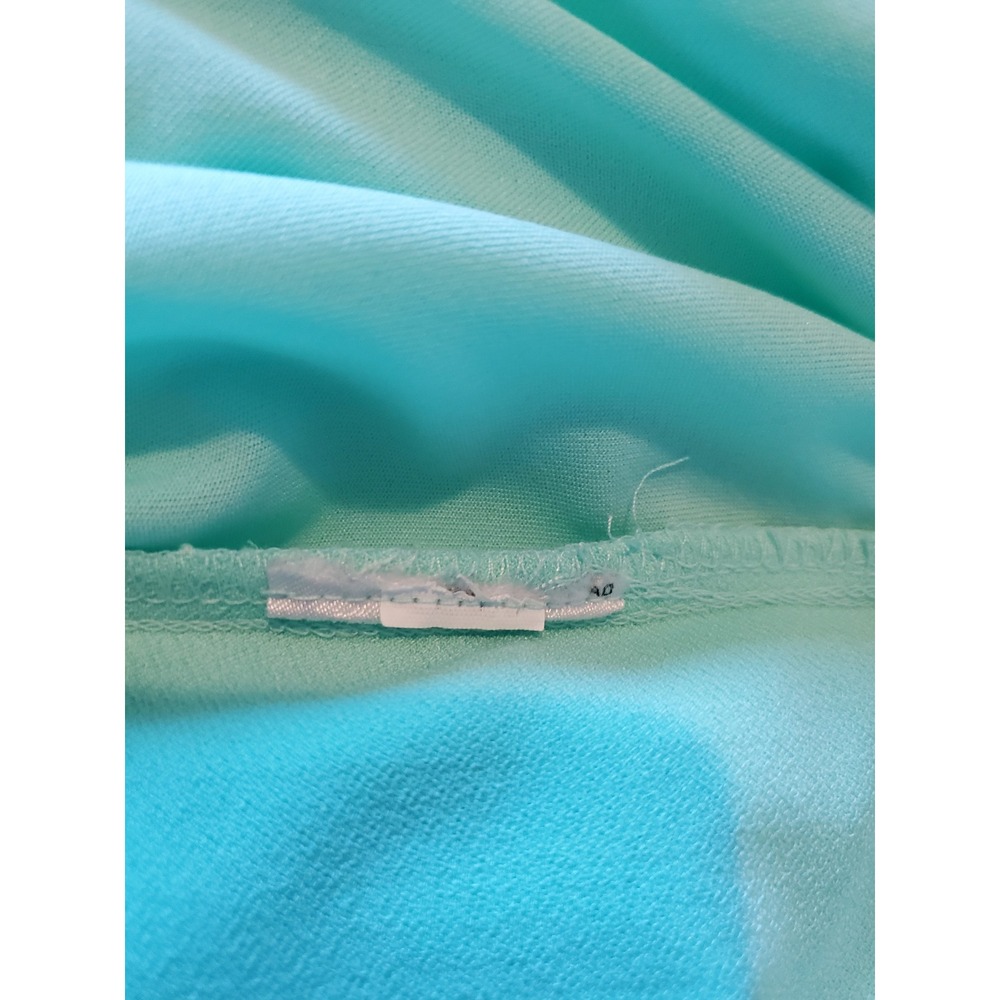 Charter Club Womens Teal Pleated V Neck Button Front Sleeveless Top Size L - Picture 4 of 4
